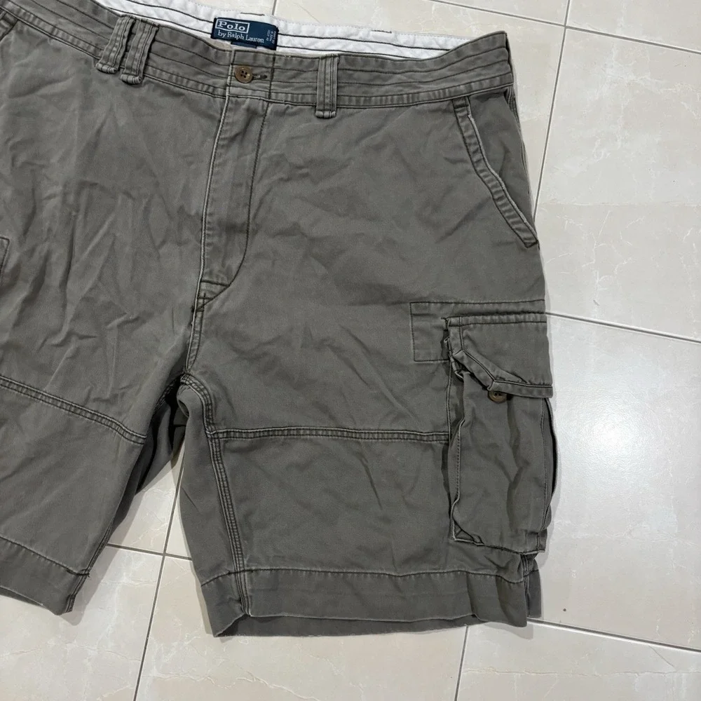 Vintage Polo Ralph Lauren Cargo Shorts Men's 42 Gray Baggy Military Y2K 90s